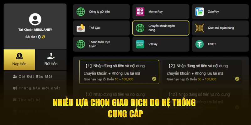 Gửi tiền nền tảng nhanh, đơn giản chưa đến 5 phút